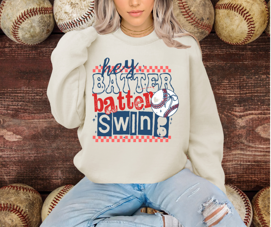 Hey Batter Batter Swing Crewneck