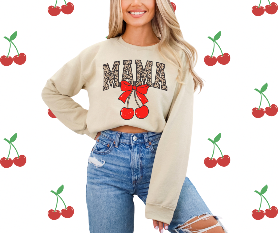 Mama Cherry/Cheetah Short-sleeve shirt
