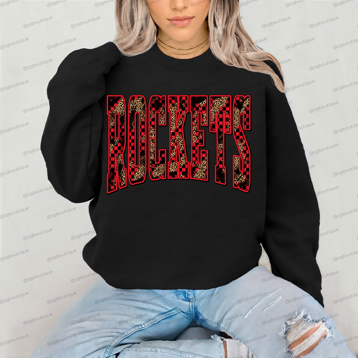 Leopard Print Team Crewnecks
