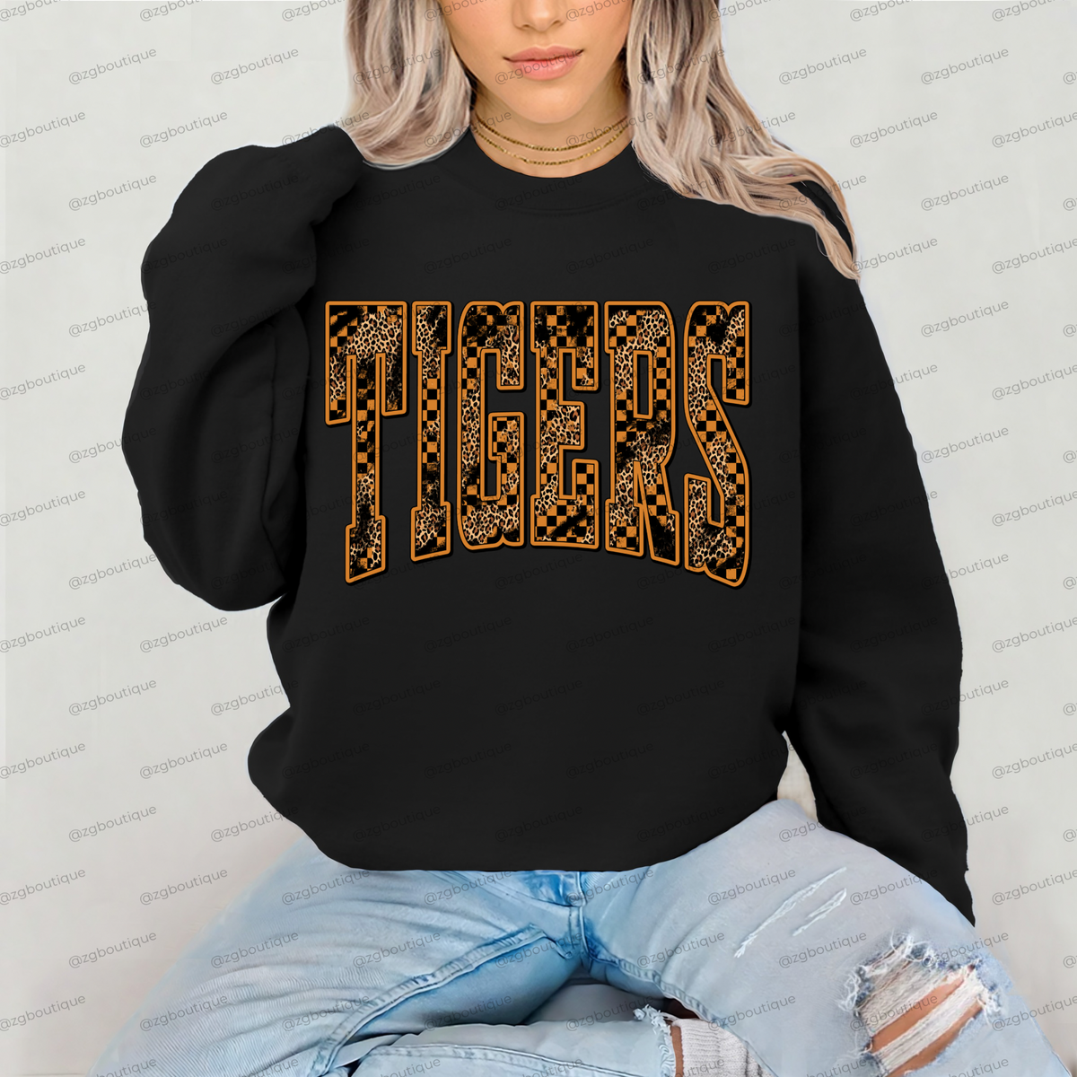 Leopard Print Team Crewnecks