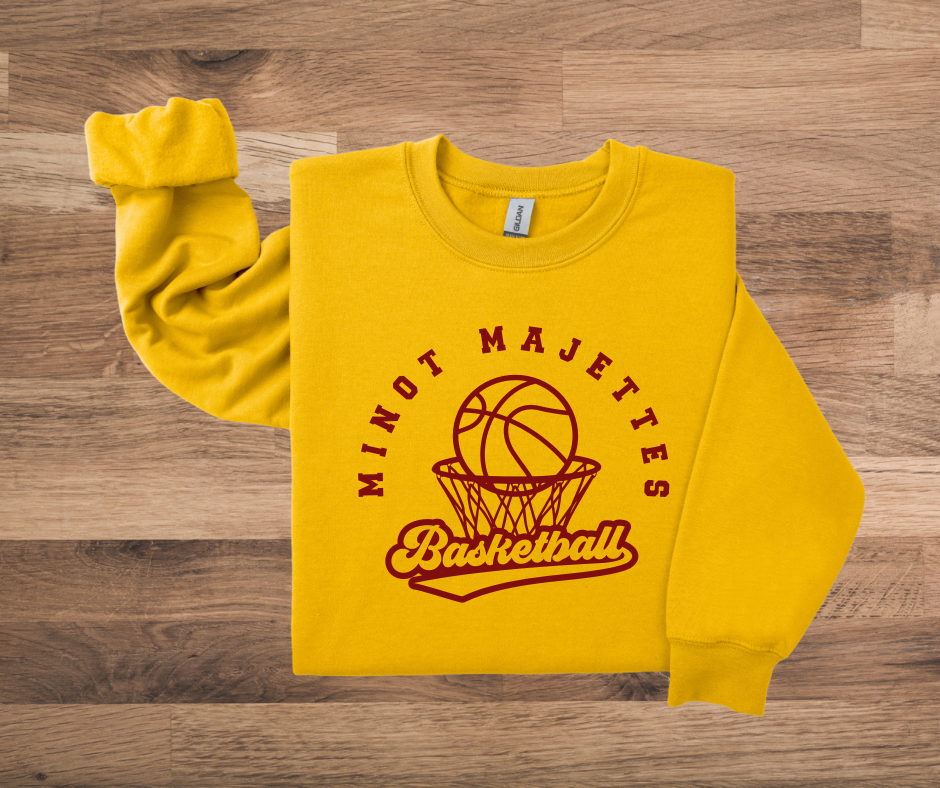 Minot High Basketball Crewneck Sweatshirts