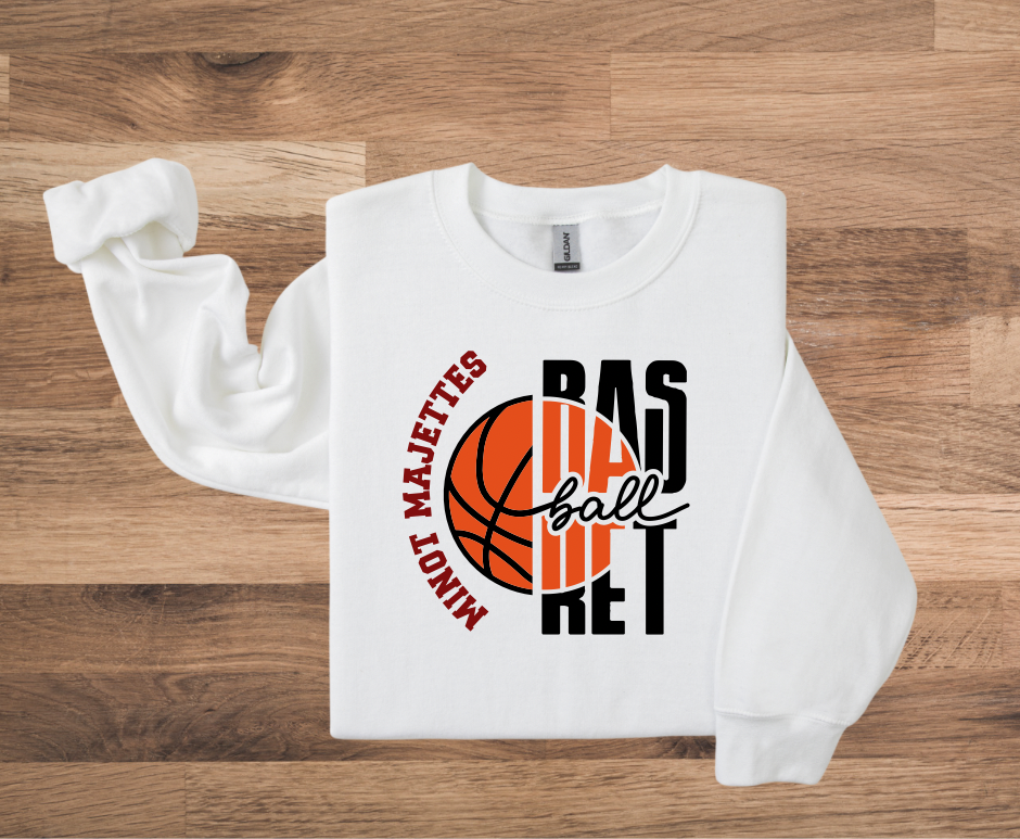 Minot High Basketball Crewneck Sweatshirts