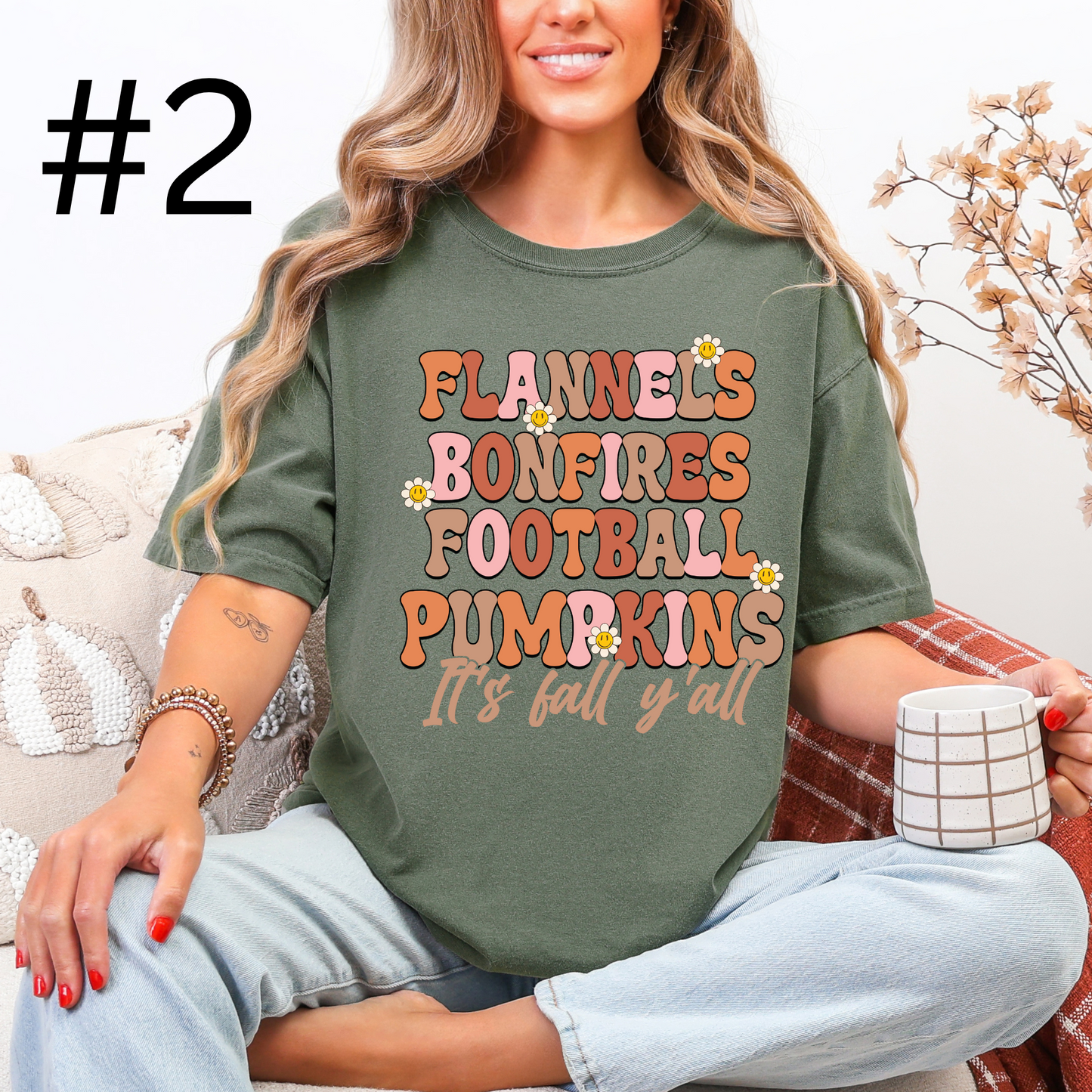 Flannels, Bonfires, Football, Pumkins It’s Fall Y’all t-shirts
