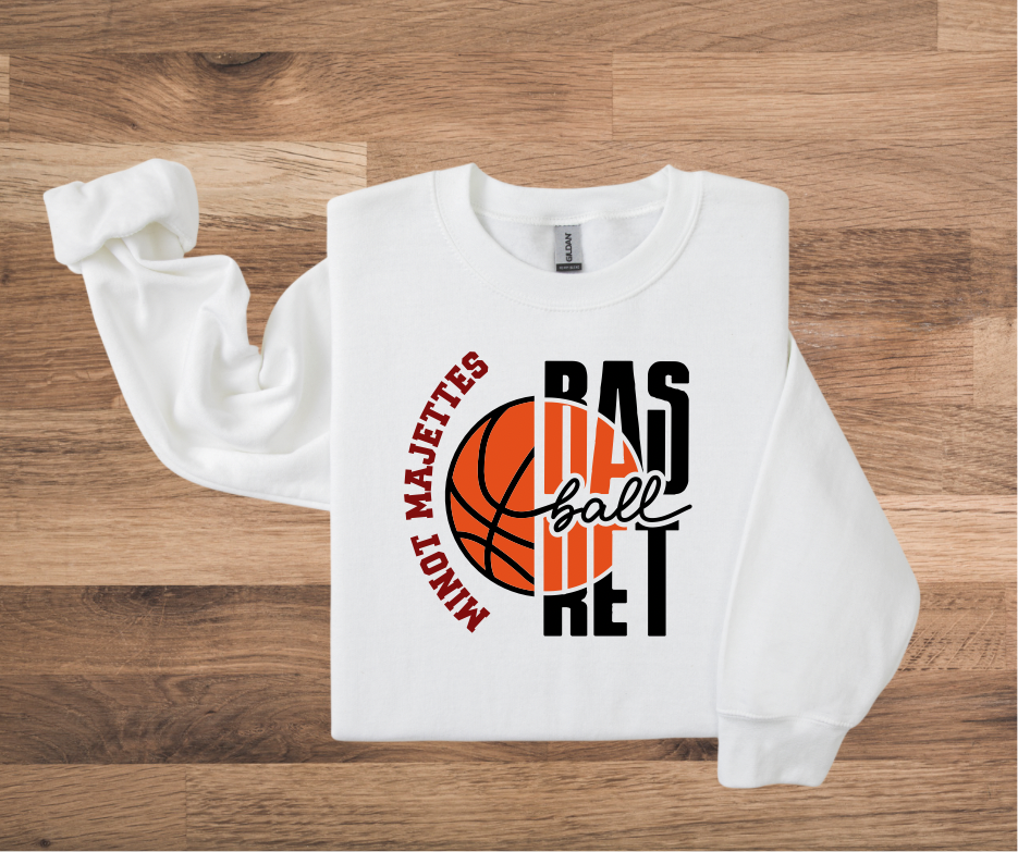 Minot High Basketball Crewneck Sweatshirts