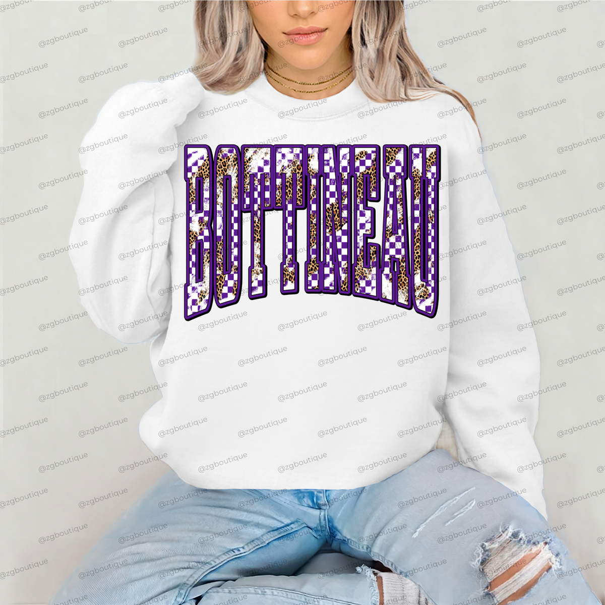 Leopard Print Team Crewnecks