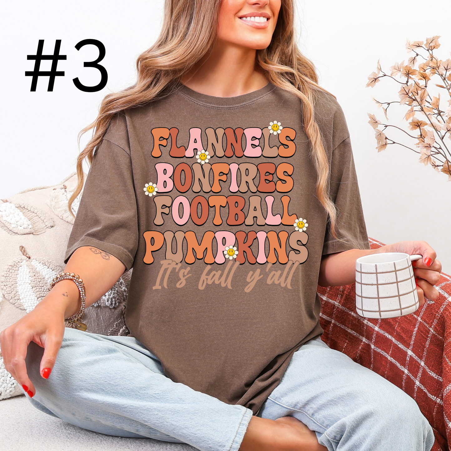 Flannels, Bonfires, Football, Pumkins It’s Fall Y’all t-shirts