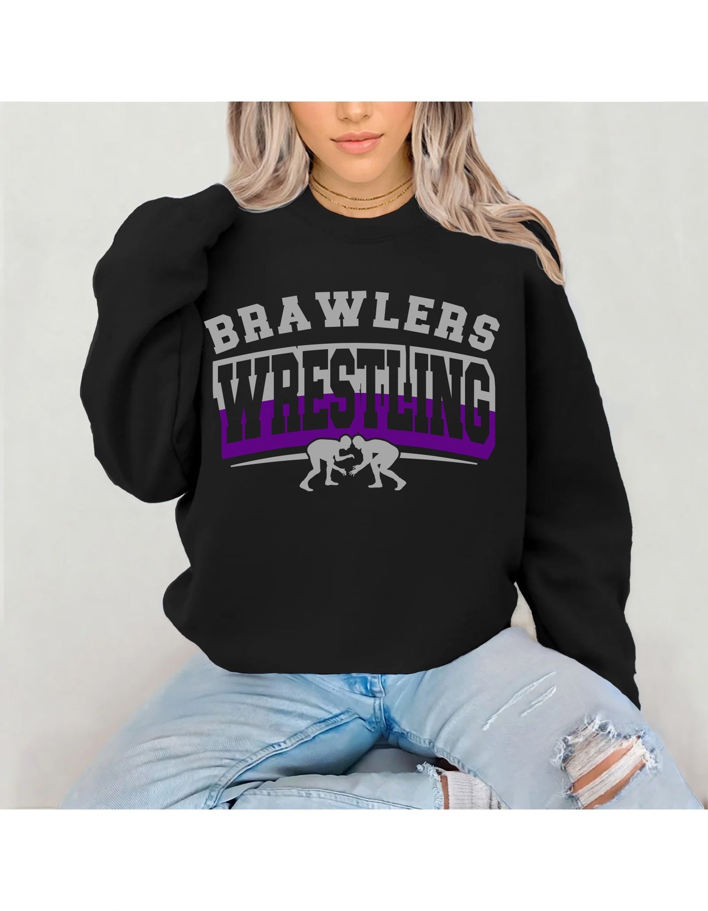 Bottineau Brawlers Westling Crewnecks