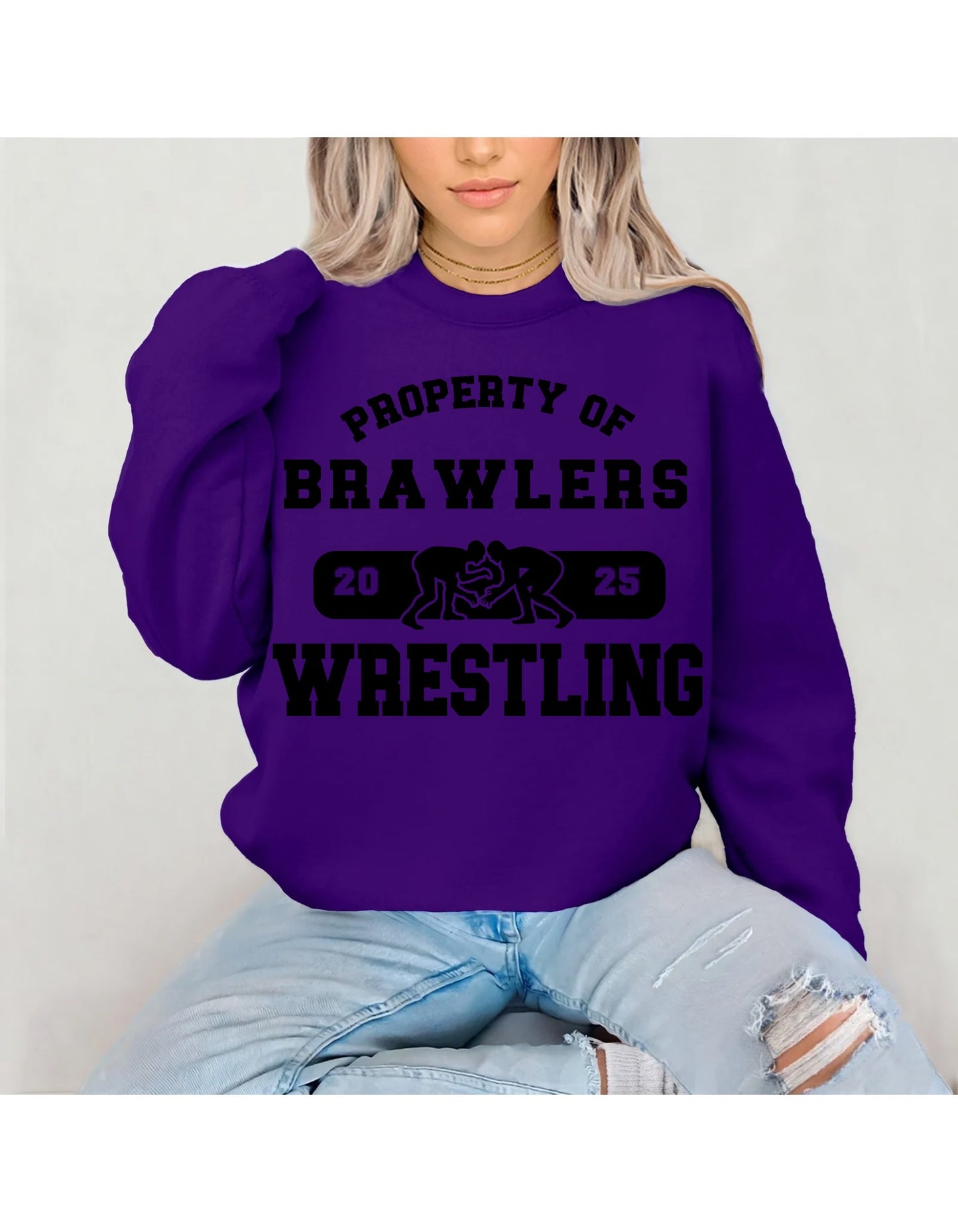 Bottineau Brawlers Westling Crewnecks