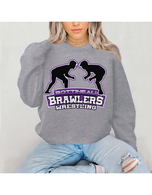 Bottineau Brawlers Westling Crewnecks