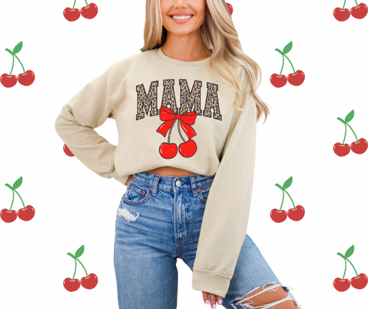 Mama Cherry/Cheetah Long-sleeve shirt